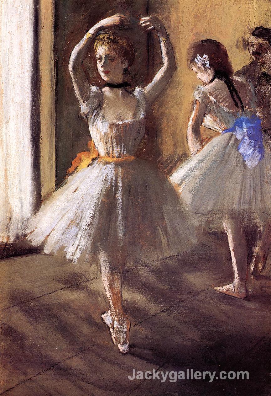 Two Dancers in the Studio (Dance School) by Edgar Degas paintings reproduction